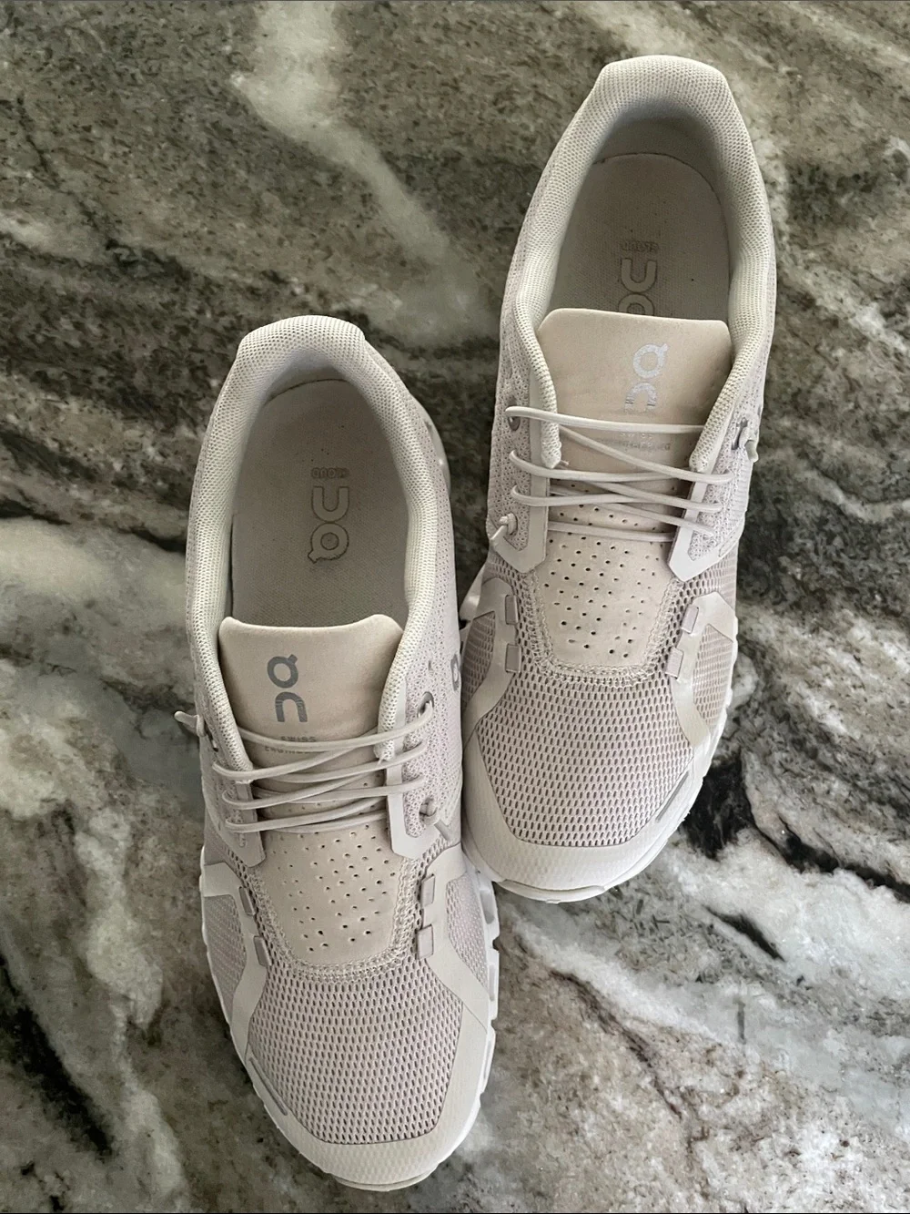 ON Cloud 5 Lightweight Running Shoe Pearl White